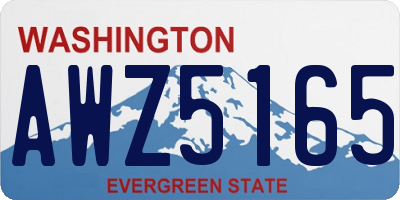 WA license plate AWZ5165