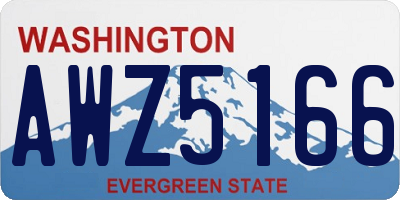 WA license plate AWZ5166