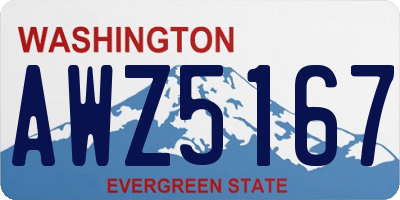 WA license plate AWZ5167