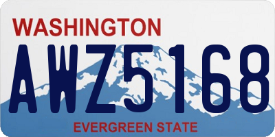 WA license plate AWZ5168