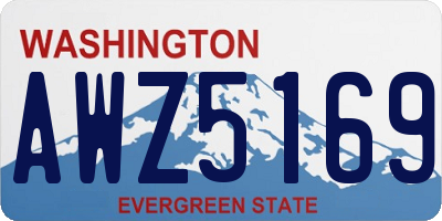 WA license plate AWZ5169