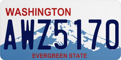 WA license plate AWZ5170