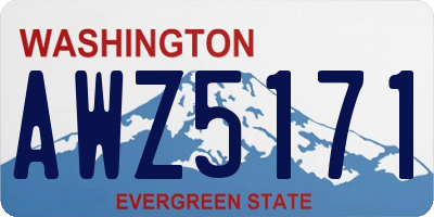WA license plate AWZ5171