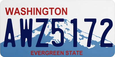 WA license plate AWZ5172