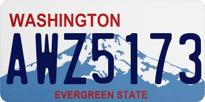 WA license plate AWZ5173