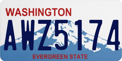 WA license plate AWZ5174