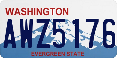 WA license plate AWZ5176