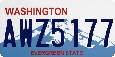 WA license plate AWZ5177