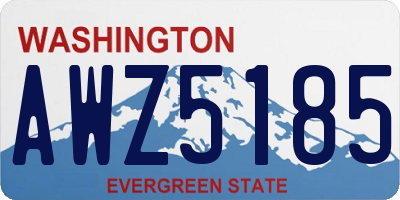WA license plate AWZ5185