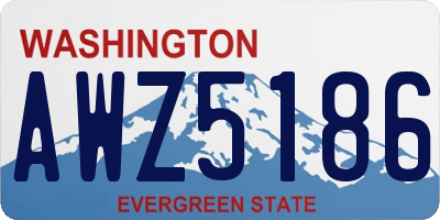 WA license plate AWZ5186