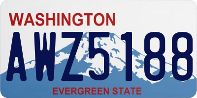 WA license plate AWZ5188