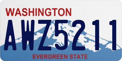 WA license plate AWZ5211