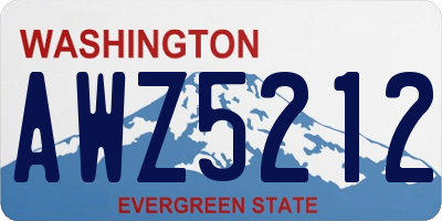 WA license plate AWZ5212