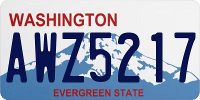 WA license plate AWZ5217