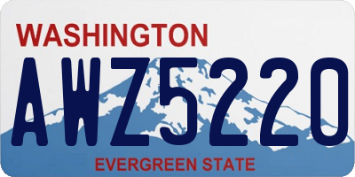 WA license plate AWZ5220