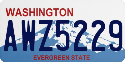 WA license plate AWZ5229