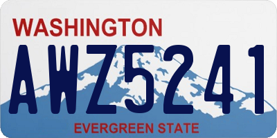 WA license plate AWZ5241