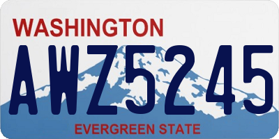 WA license plate AWZ5245
