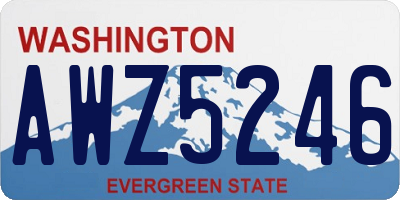 WA license plate AWZ5246