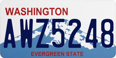 WA license plate AWZ5248