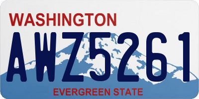 WA license plate AWZ5261
