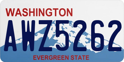 WA license plate AWZ5262