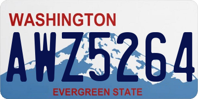 WA license plate AWZ5264