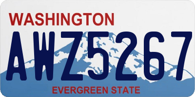WA license plate AWZ5267