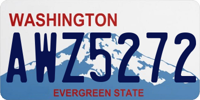 WA license plate AWZ5272
