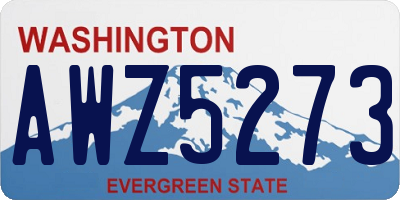 WA license plate AWZ5273