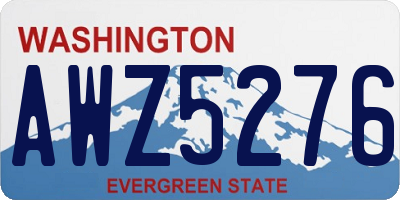 WA license plate AWZ5276