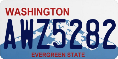 WA license plate AWZ5282