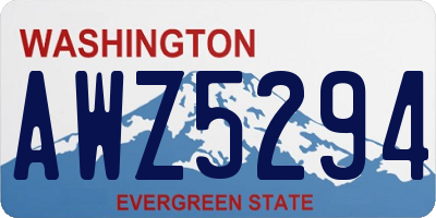 WA license plate AWZ5294