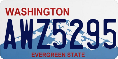 WA license plate AWZ5295