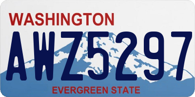 WA license plate AWZ5297