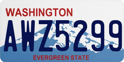 WA license plate AWZ5299