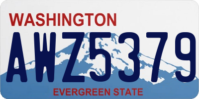 WA license plate AWZ5379