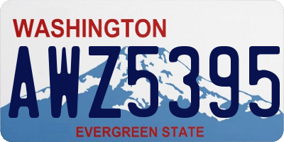 WA license plate AWZ5395