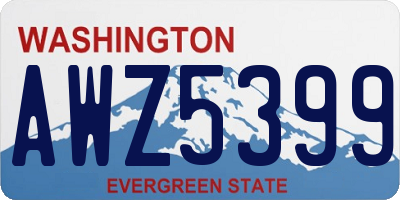 WA license plate AWZ5399