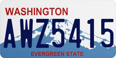 WA license plate AWZ5415