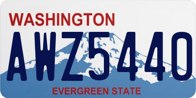 WA license plate AWZ5440