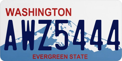 WA license plate AWZ5444