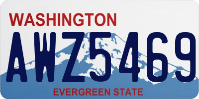 WA license plate AWZ5469