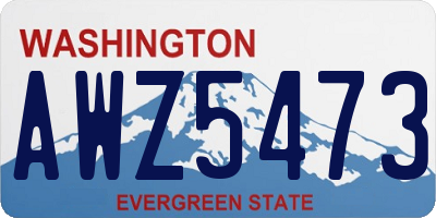 WA license plate AWZ5473