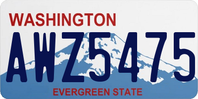 WA license plate AWZ5475