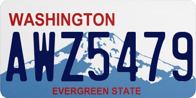 WA license plate AWZ5479
