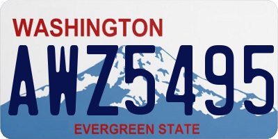 WA license plate AWZ5495