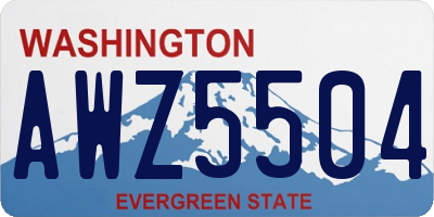WA license plate AWZ5504