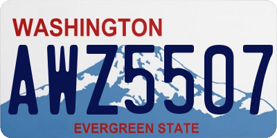 WA license plate AWZ5507