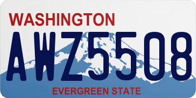 WA license plate AWZ5508